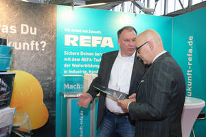 Ministerpräsident Albig am REFA-Nordwest-Stand