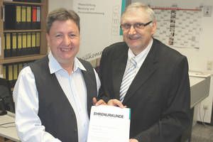 Ernst Thiel für 40 Jahre Mitgliedschaft geehrt